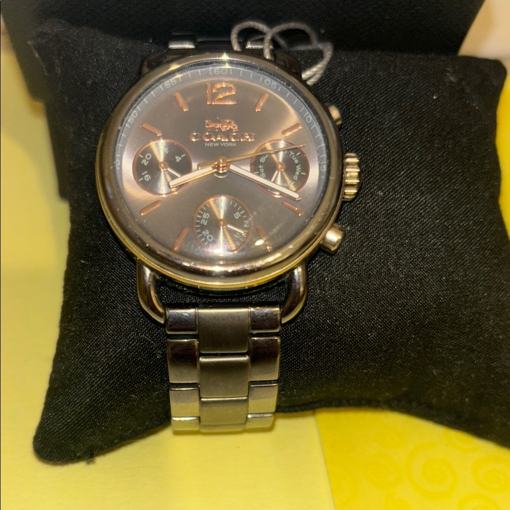 EUC Coach Metallic Chronograph Watch